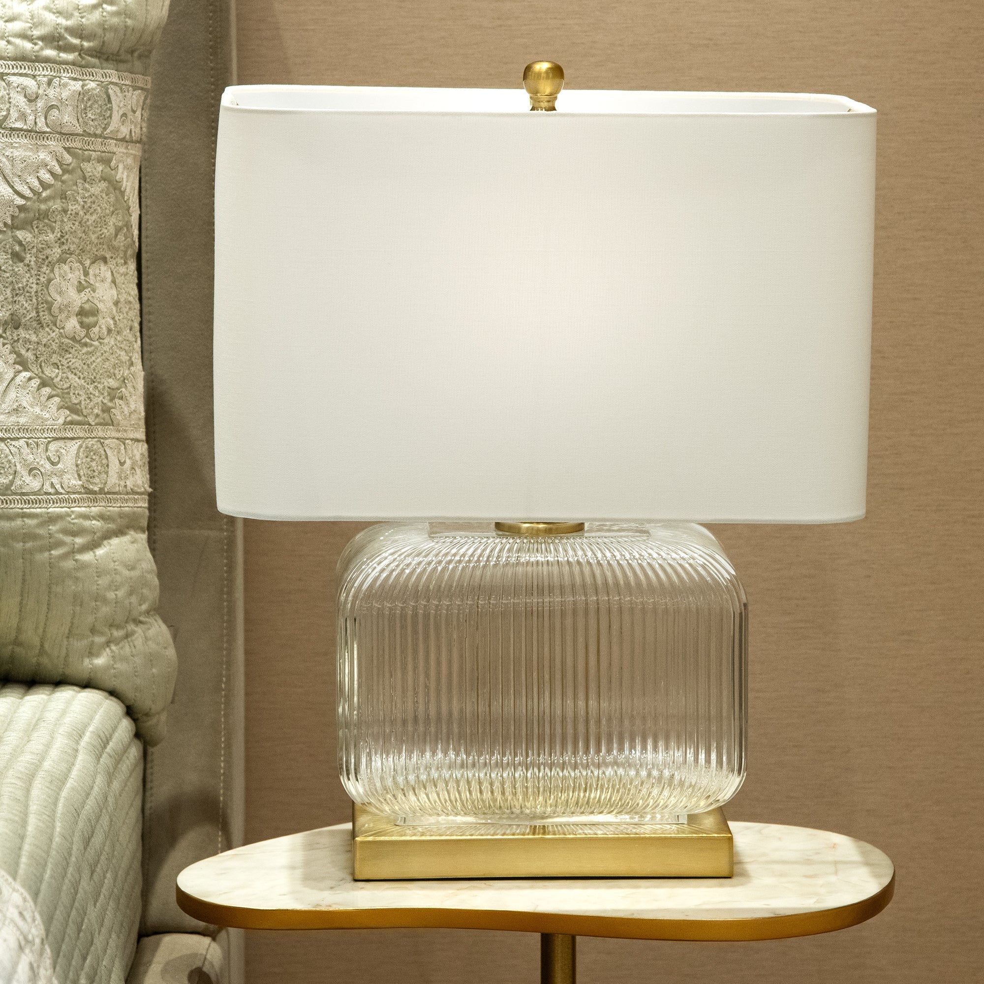 Elbe Clear Glass Table Lamp